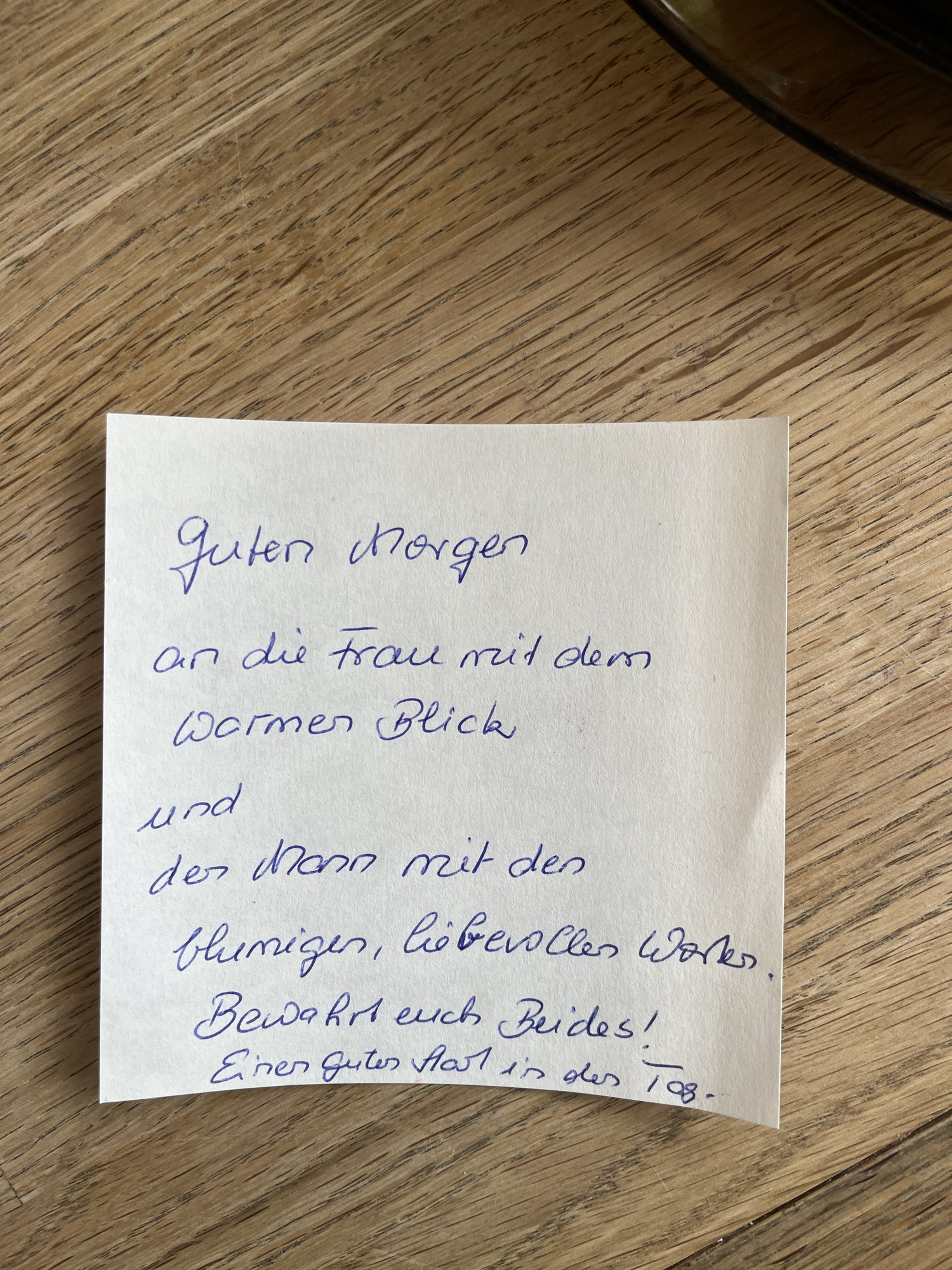 Warme Worte am Frühstück